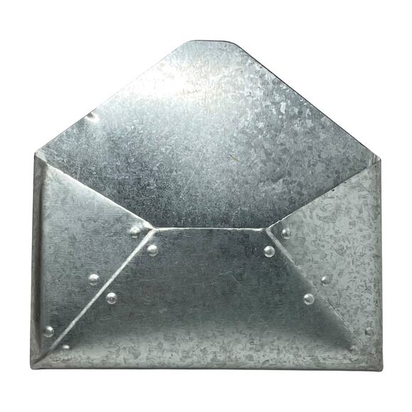 Galvanized Metal Wall Decor Letter Shaped Mail Box Farmhouse Rustic - Picture 3 of 3